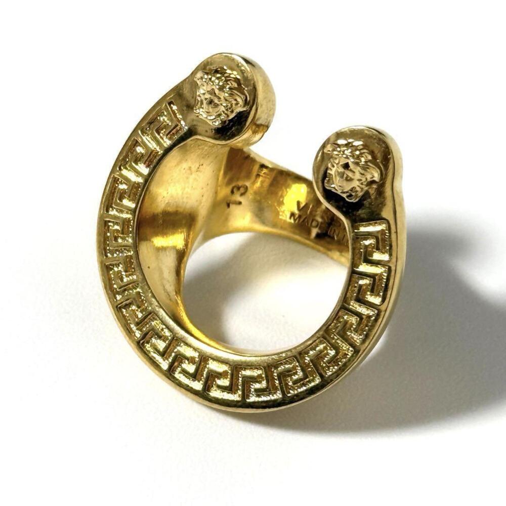 VERSACE Gold Horseshoe Ring